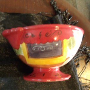 Jennifer Brinley "Cafes" 6" Pasta Soup Bowl